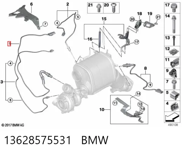 Датчик кислорода до катализатора 13628575531 BMW