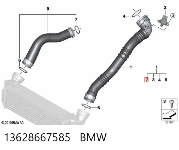 Датчик абсолютного давления 13628667585 BMW