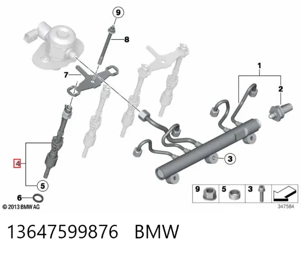 Топливные форсунки 13647599876 BMW
