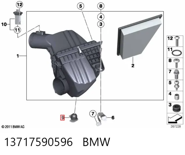 Воздушный фильтр 13717590596 BMW