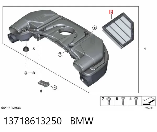 Воздушный фильтр 13718613250 BMW