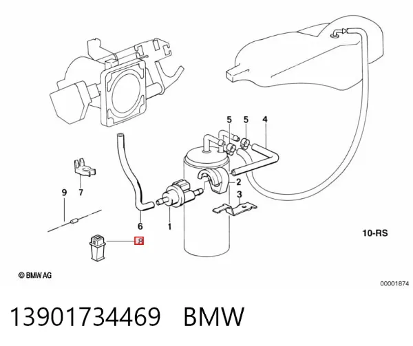 Резистор клапана вентиляции топливного бака 13901734469 BMW