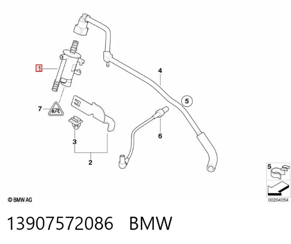 Клапан вентиляции газов топливного бака 13907572086 BMW