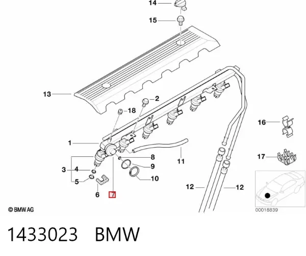 Регулятор давления топлива 1433023 BMW