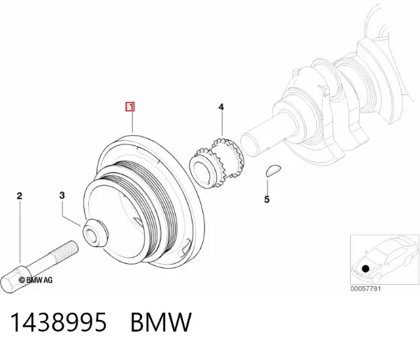 Шкив коленвала 1438995 BMW