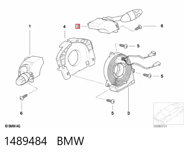 Правый подрулевой переключатель 1489484 BMW