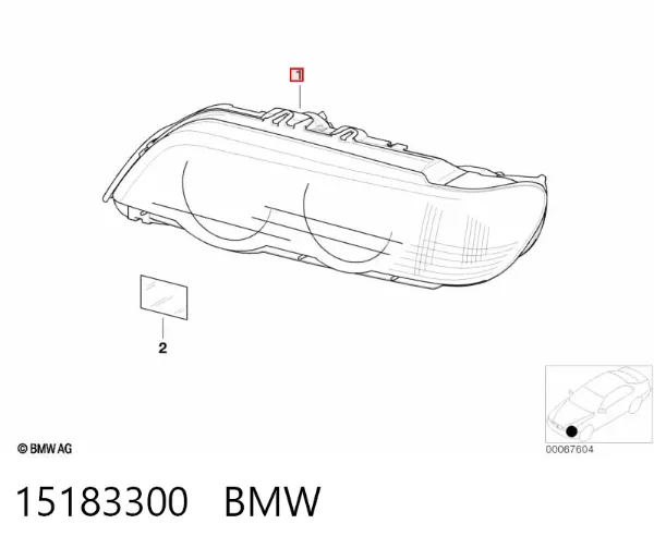 Левая фара 15183300 BMW