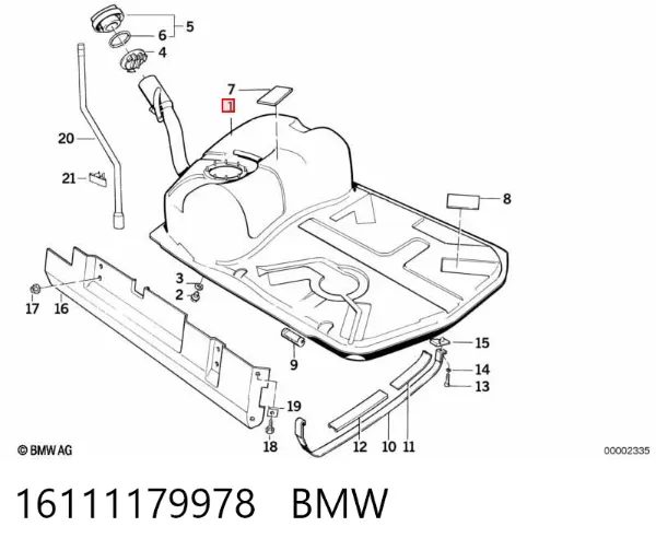 Бензобак 16111179978 BMW