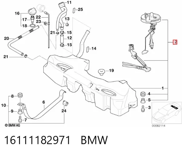 Бензобак 16111182971 BMW