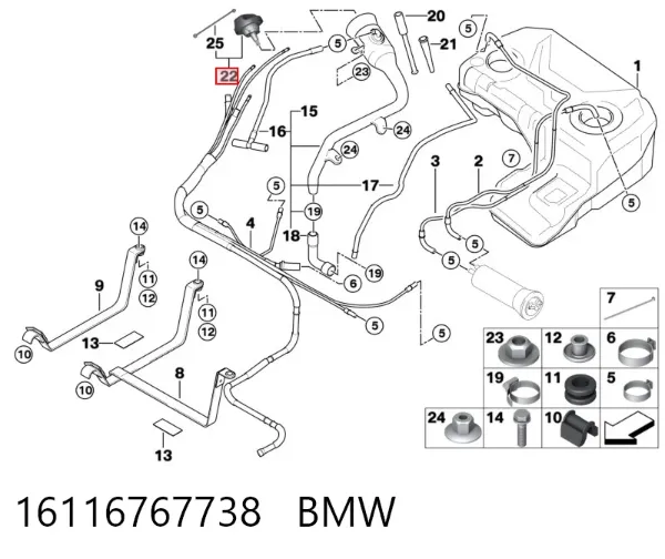 Крышка бензобака BMW X5 E53