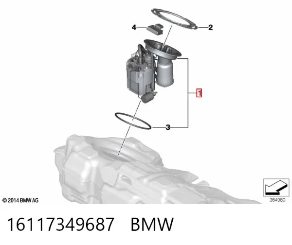 Бензонасос 16117349687 BMW