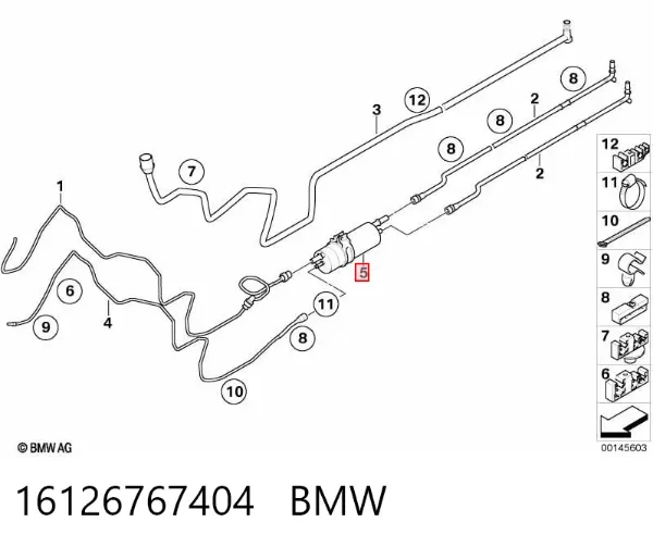 Топливный фильтр 16126767404 BMW