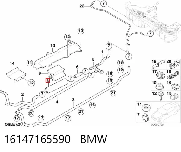 Магистральный бензонасос 16147165590 BMW