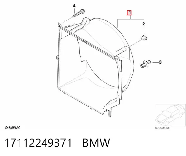 Диффузор радиатора 17112249371 BMW