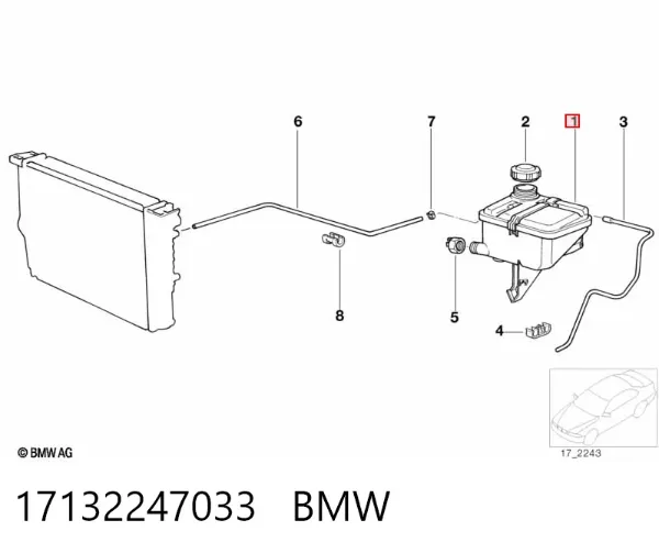 Бачок системы охлаждения 17132247033 BMW