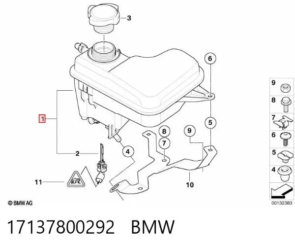 Бачок системы охлаждения 17137800292 BMW