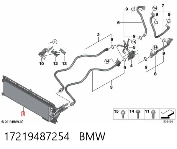 Радиатор охлаждения АКПП 17219487254 BMW