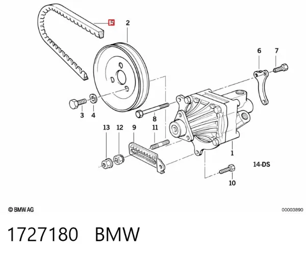 Ремень генератора 1727180 BMW