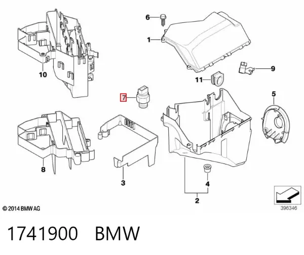 Датчик включения вентилятора 1741900 BMW