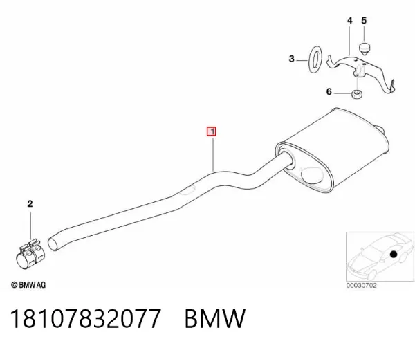Глушитель задний 18107832077 BMW