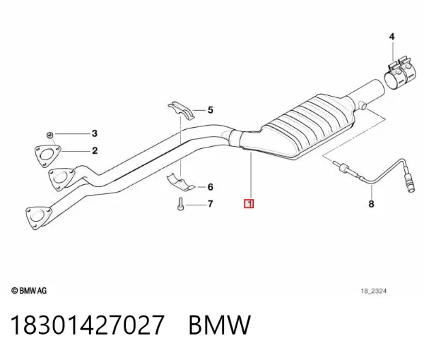 Катализатор 18301427027 BMW