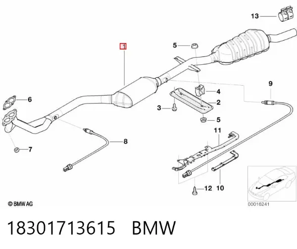Катализатор 18301713615 BMW