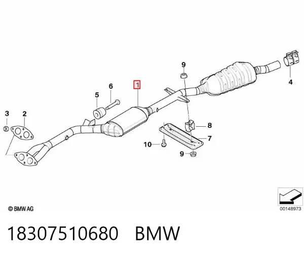 Катализатор 18307510680 BMW