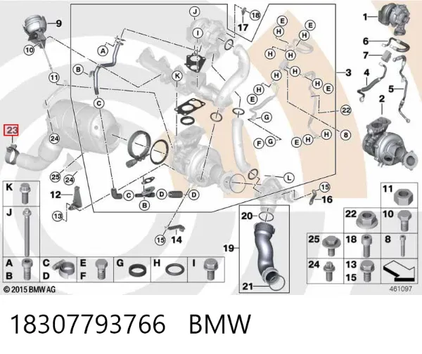 Хомут глушителя 18307793766 BMW