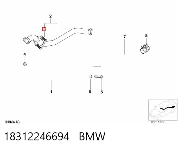 Монтажный комплект задних барабанных колодок 18312246694 BMW