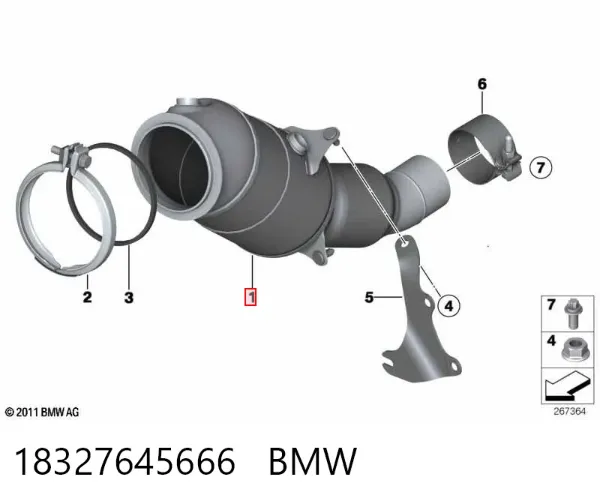 Катализатор 18327645666 BMW