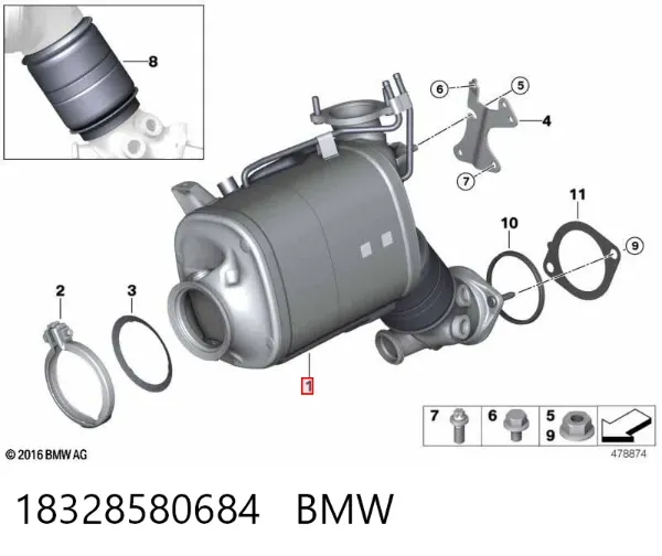 Сажевый фильтр BMW X7 G07