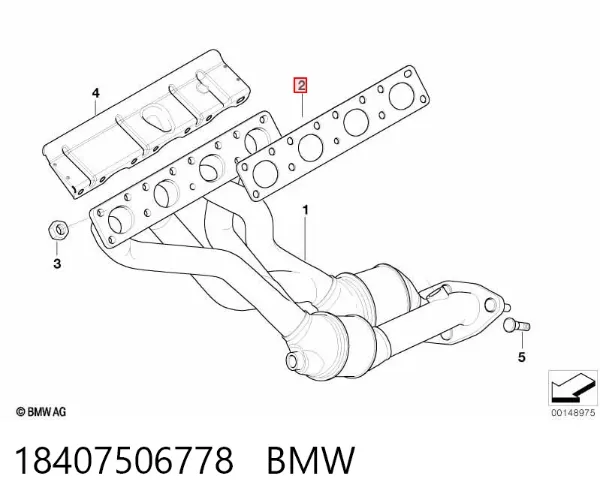 Прокладка коллектора 18407506778 BMW