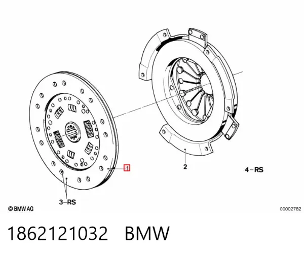 Диск сцепления 1862121032 BMW