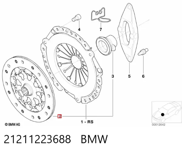 Диск сцепления 21211223688 BMW