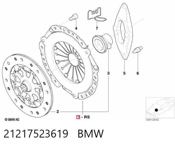 Сцепление 21217523619 BMW