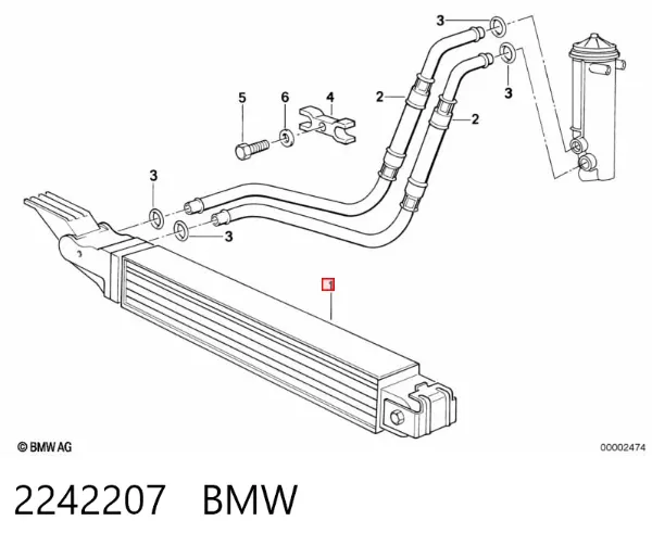 Масляный радиатор 2242207 BMW