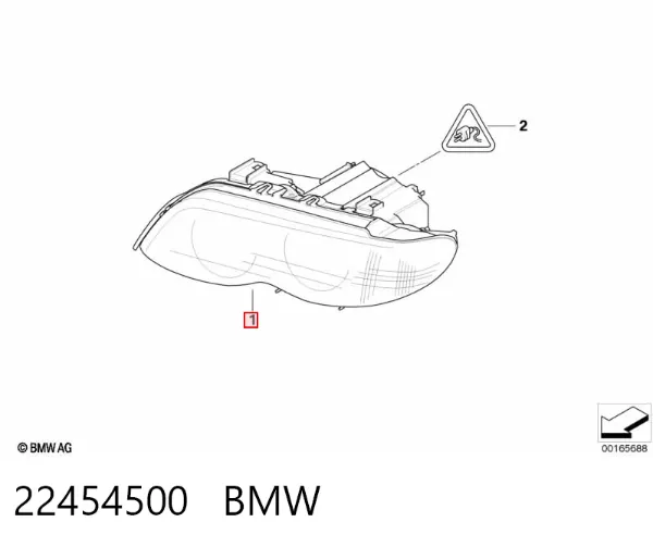 Левая фара 22454500 BMW