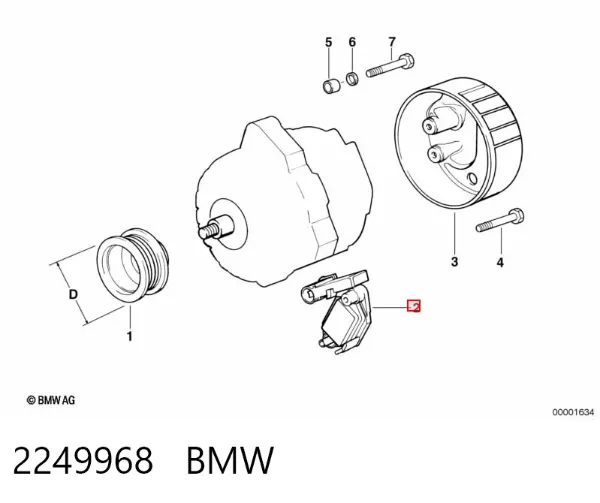Реле генератора 2249968 BMW