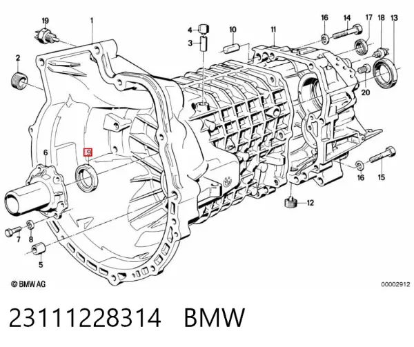 Сальник распредвала 23111228314 BMW