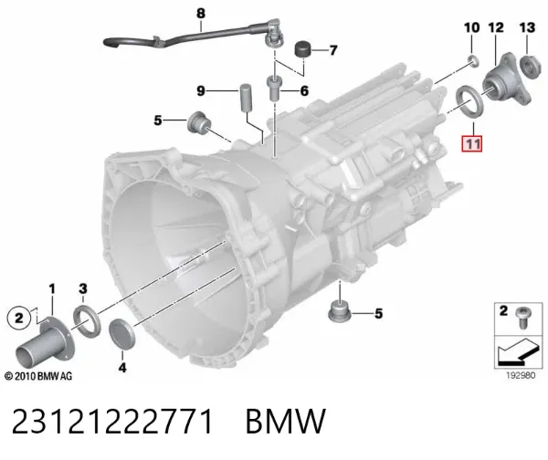 Сальник АКПП/КПП (выходного/вторичного вала) 23121222771 BMW