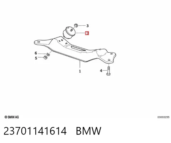 Подушка коробки передач 23701141614 BMW