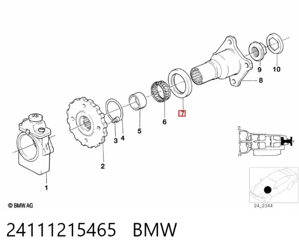 Сальник коленвала 24111215465 BMW