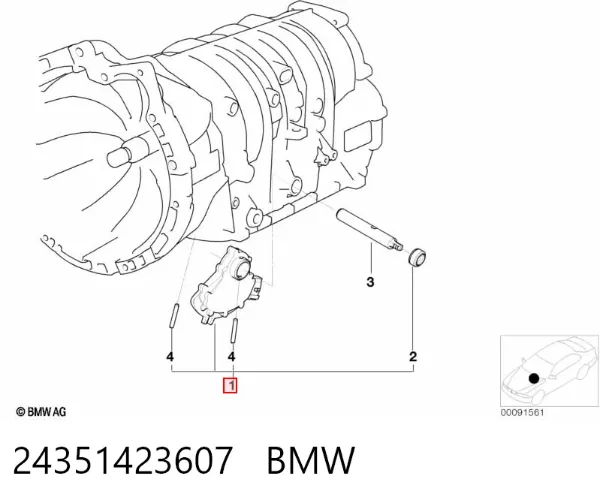 Датчик положения селектора АКПП 24351423607 BMW