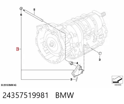 Датчик положения селектора АКПП BMW 24357519981