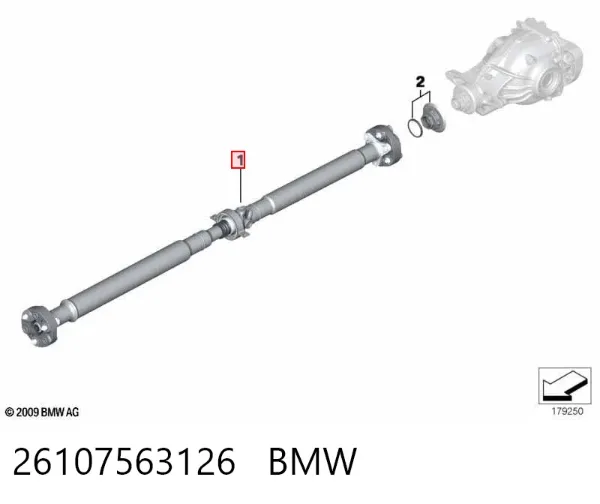 Кардан задний 26107563126 BMW