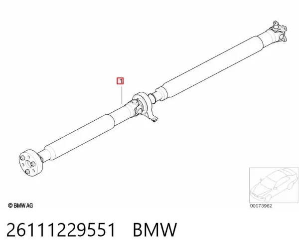 Кардан задний 26111229551 BMW