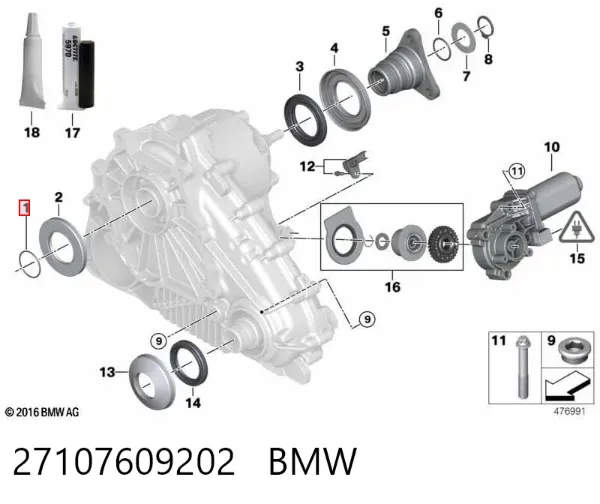 Прокладка крышки маслозаливной горловины 27107609202 BMW