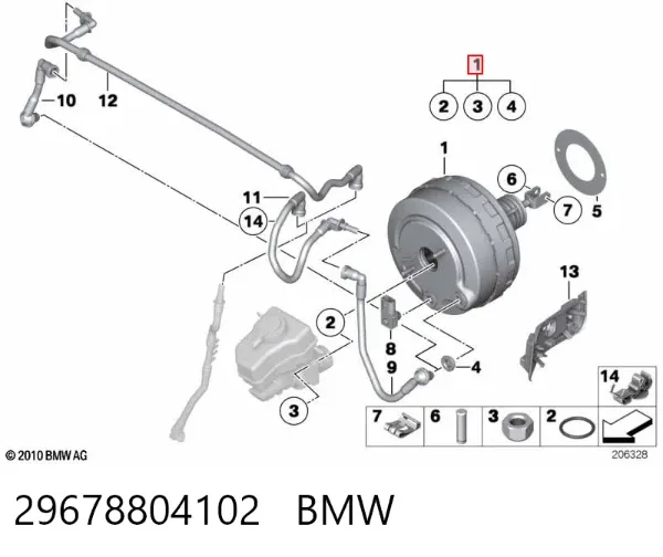 Усилитель тормозов BMW 3 E92