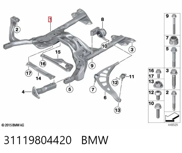 Подрамник передний Mini COUNTRYMAN R60