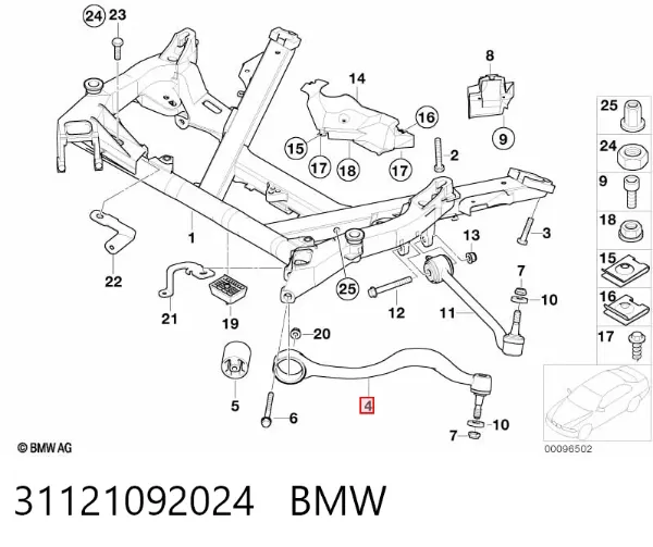 Верхний рычаг 31121092024 BMW
